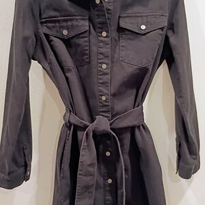 Habitual Dark Gray Shirt with Metallic Accents